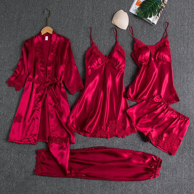 5 Piece Lace Nightwear Set, Lily & Sam, image 1
