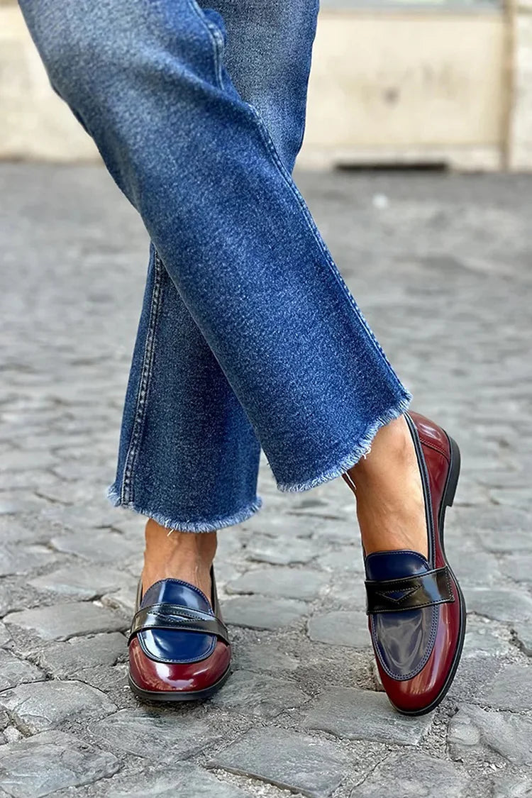Shiny Tricolore Loafer, Lily & Sam, image 1