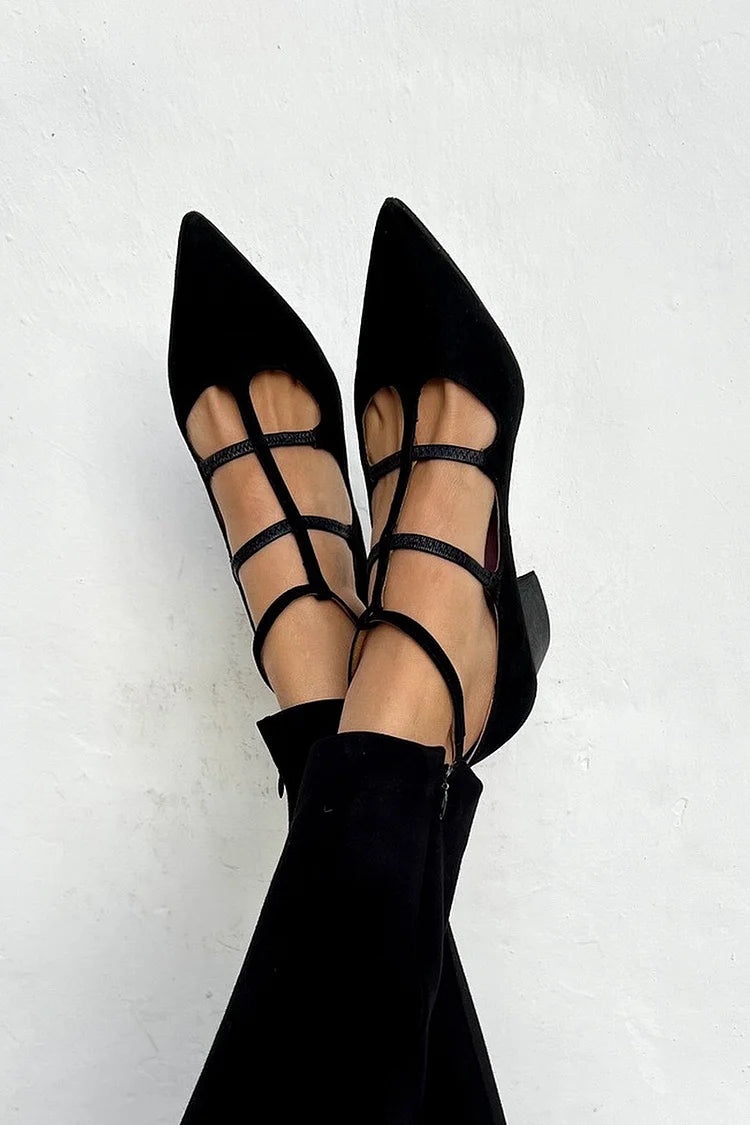 Strappy Pointed Flats, Lily & Sam, image 1