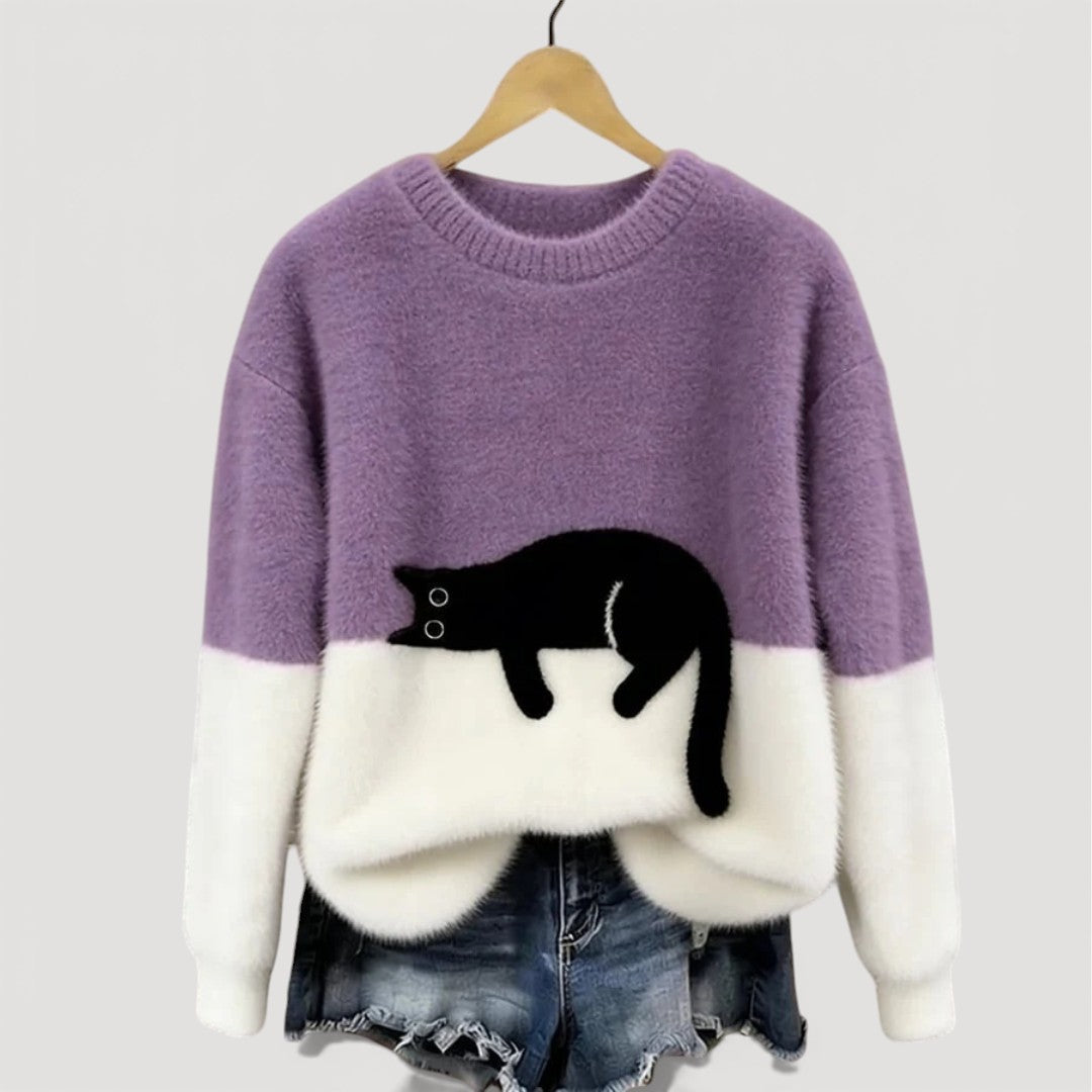 Cat Motif Knit Jumper, Lily & Sam, image 8