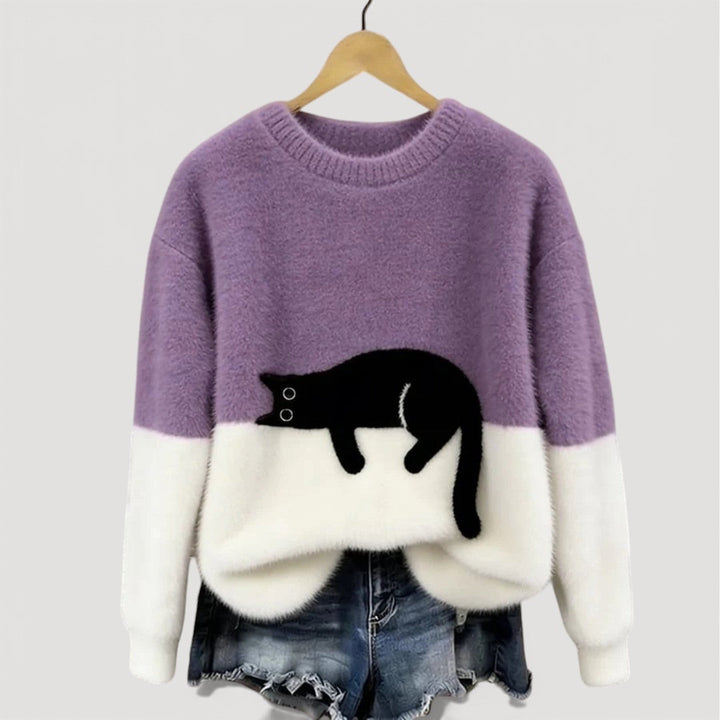 Cat Motif Knit Jumper, Lily & Sam, image 8