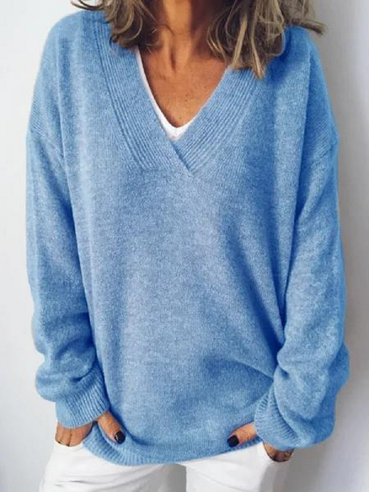V Neck Cashmere Pullover, Lily & Sam, image 3