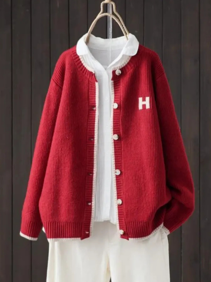 Varsity Knit Cardigan, Lily & Sam, image 1