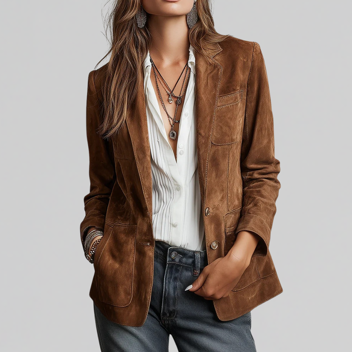 Suede Touch Blazer, Lily & Sam, image 1