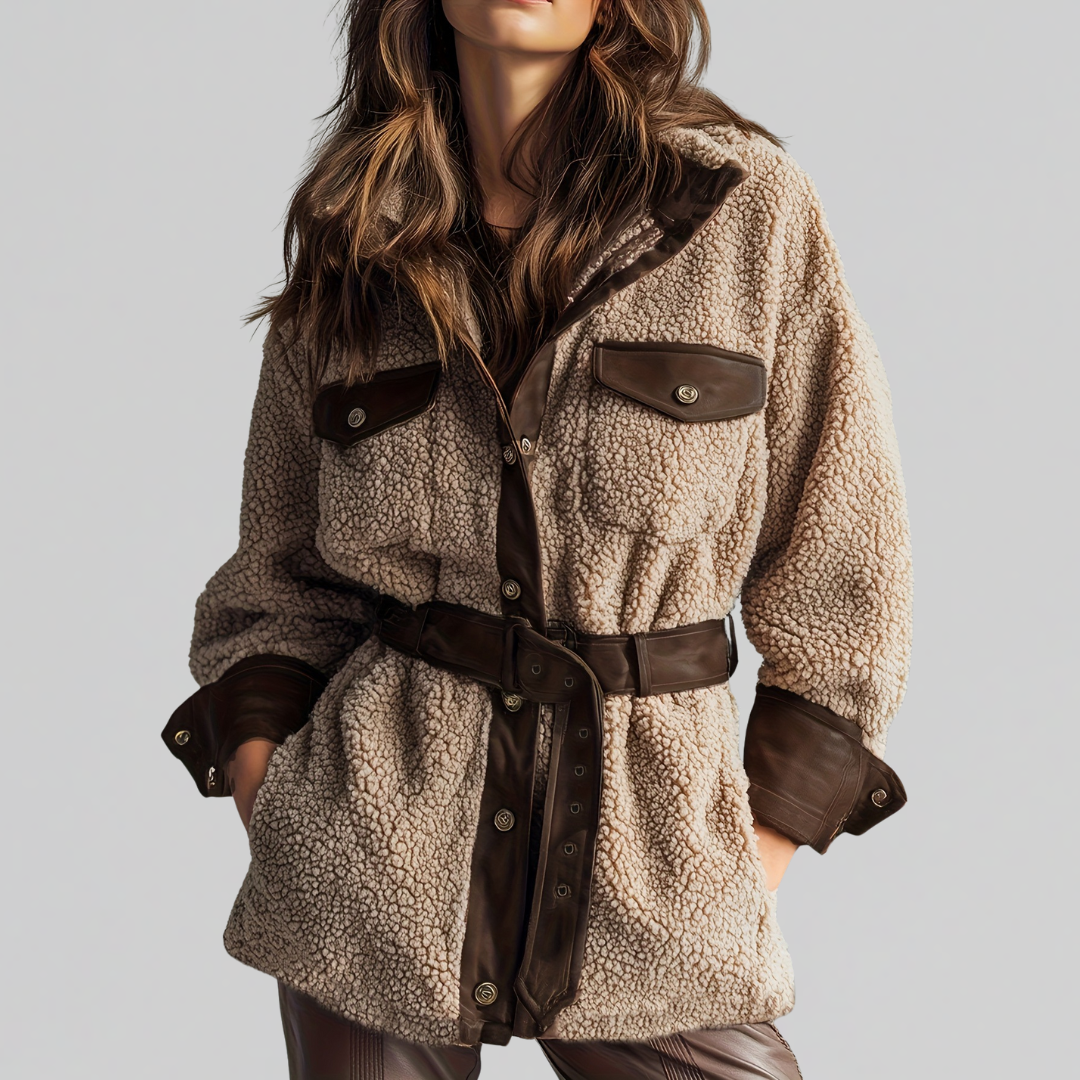 Belted Teddy Jacket, Lily & Sam, image 1