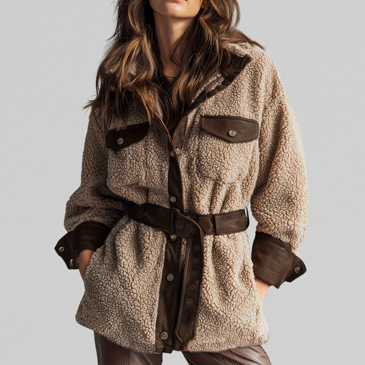 Belted Teddy Jacket, Lily & Sam, image 1