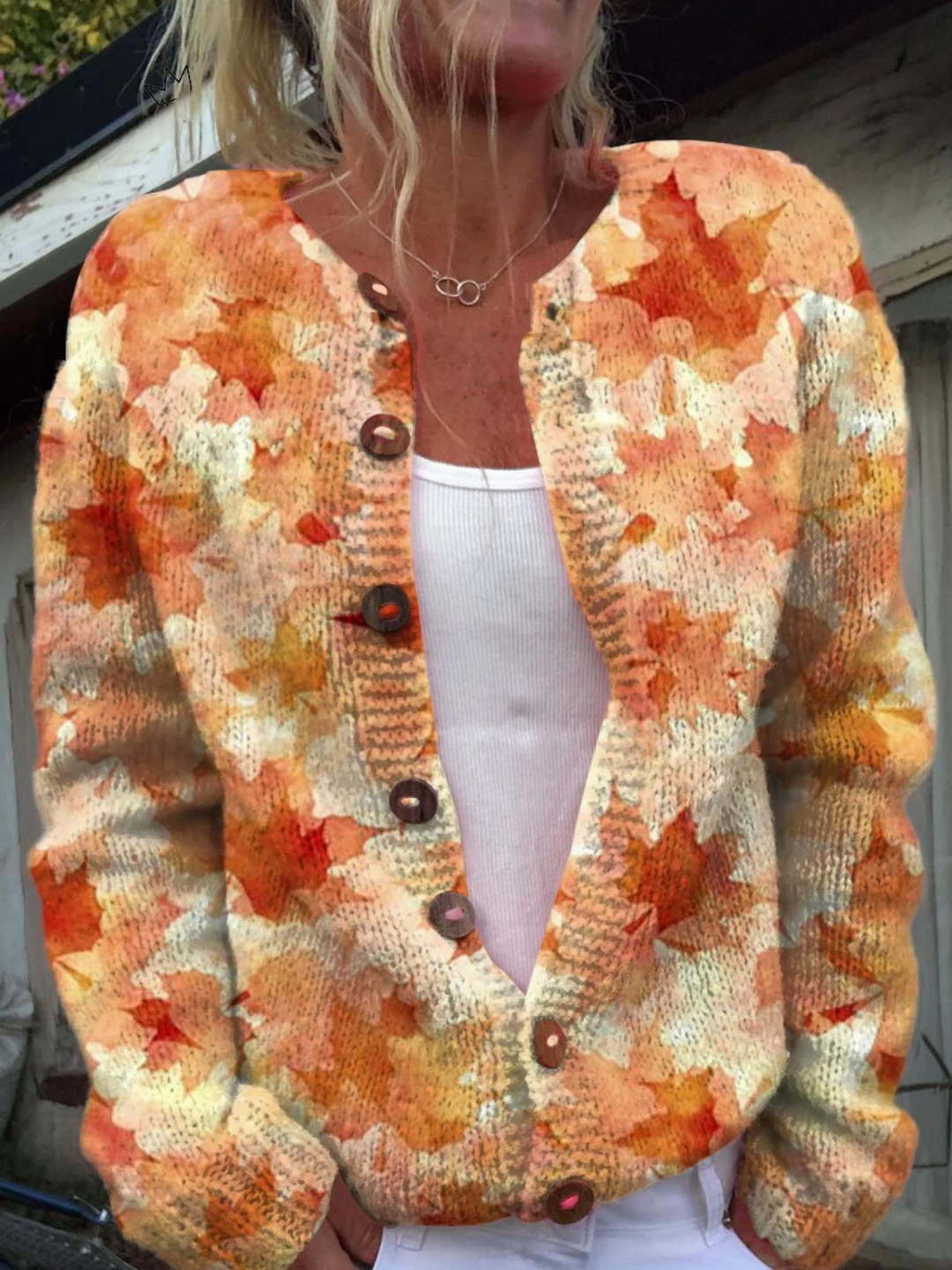 Buttoned Cardigan Sweater, Lily & Sam, image 1