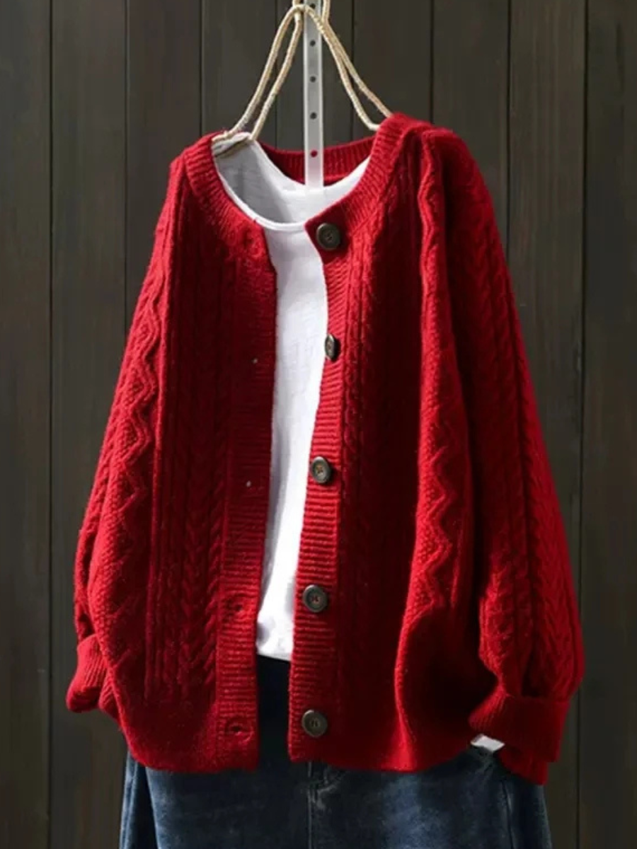 Classic Button Knit Cardigan, Lily & Sam, image 2