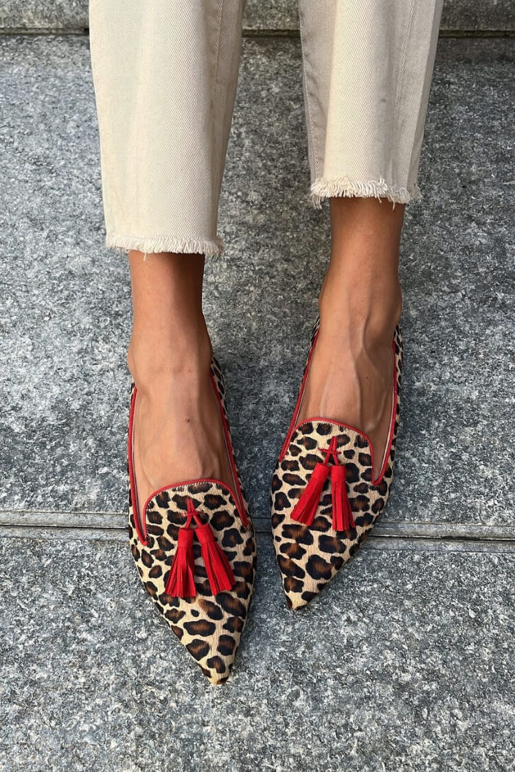 Pointed Loafer With Red Tassels, Lily & Sam, image 1