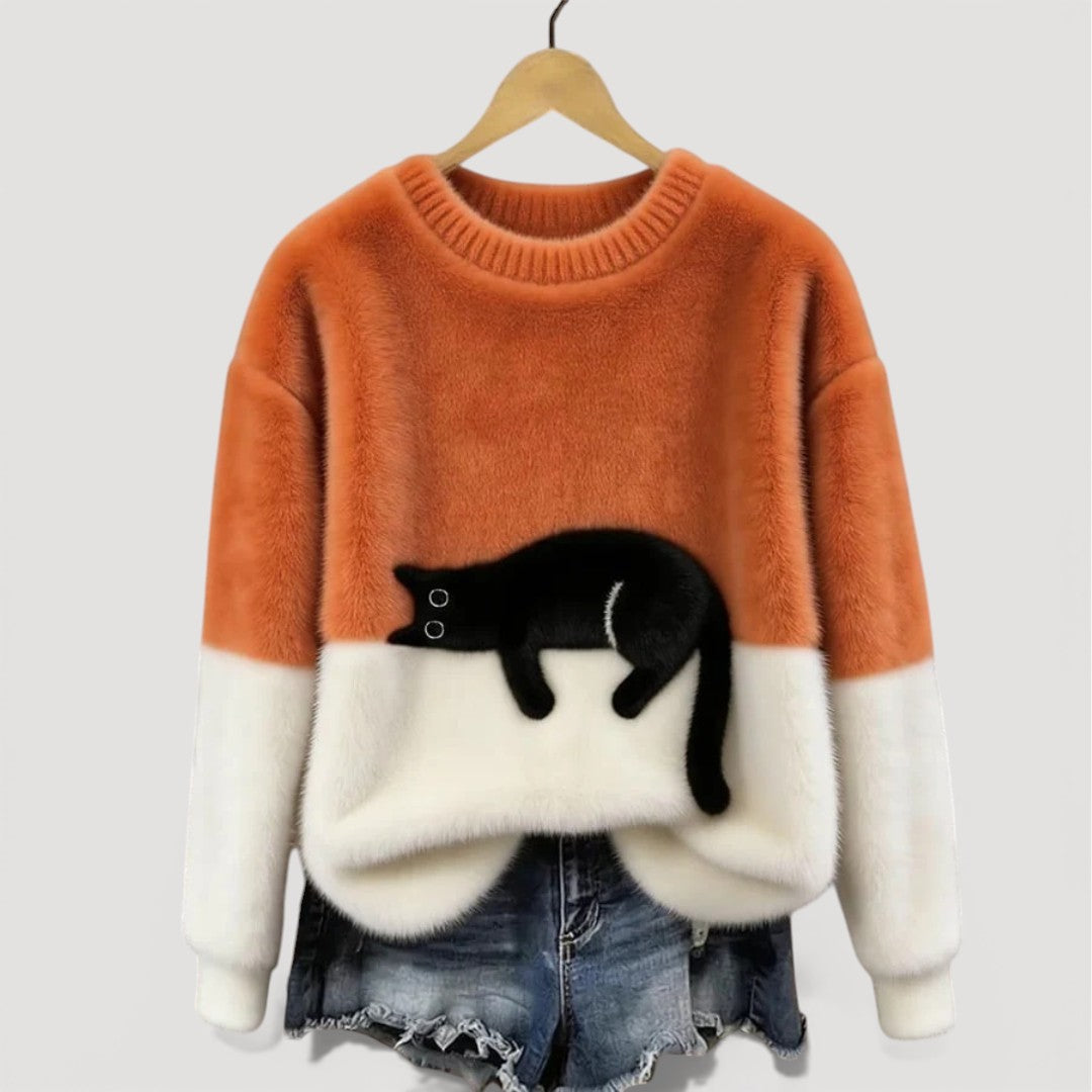 Cat Motif Knit Jumper, Lily & Sam, image 9