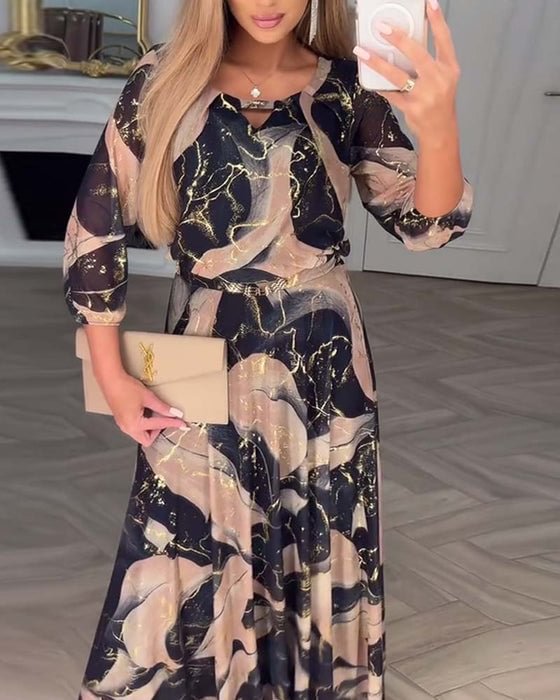 Printed Chiffon Dress, Lily & Sam, image 4