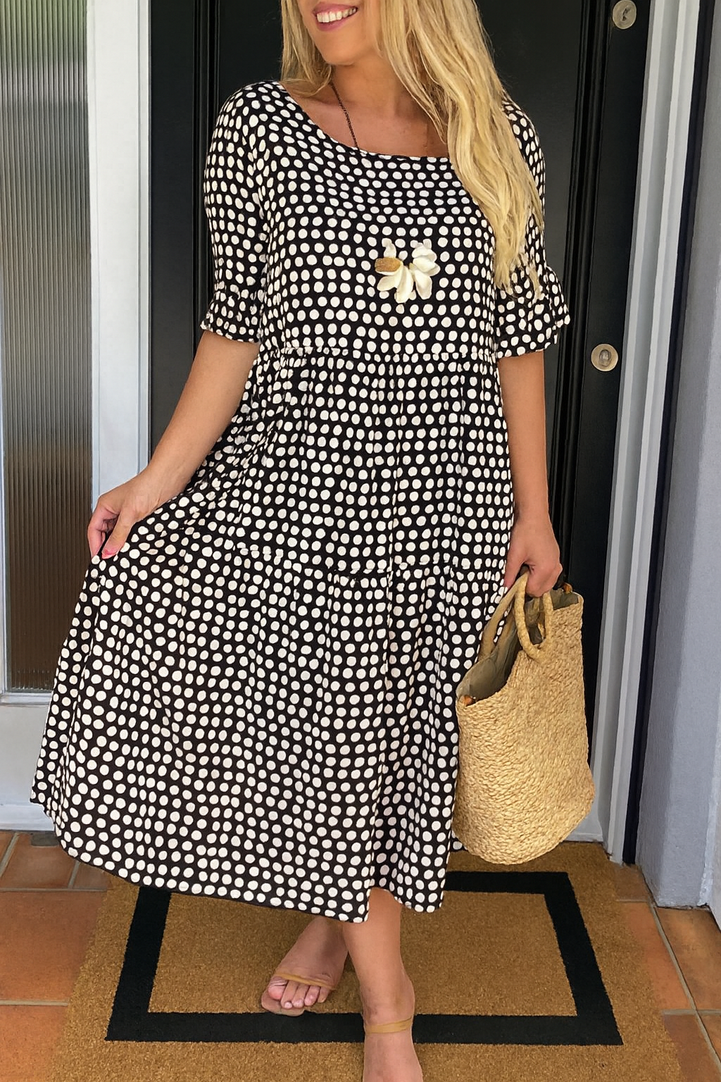Short Sleeve Midi Dress, Lily & Sam, image 4
