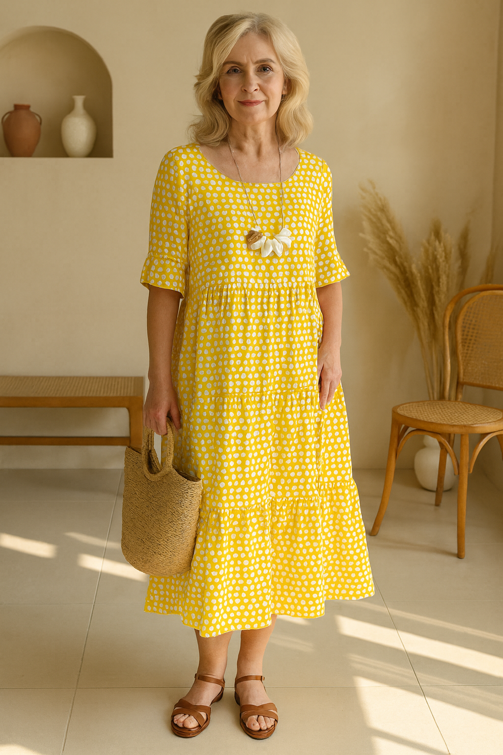 Short Sleeve Midi Dress, Lily & Sam, image 6
