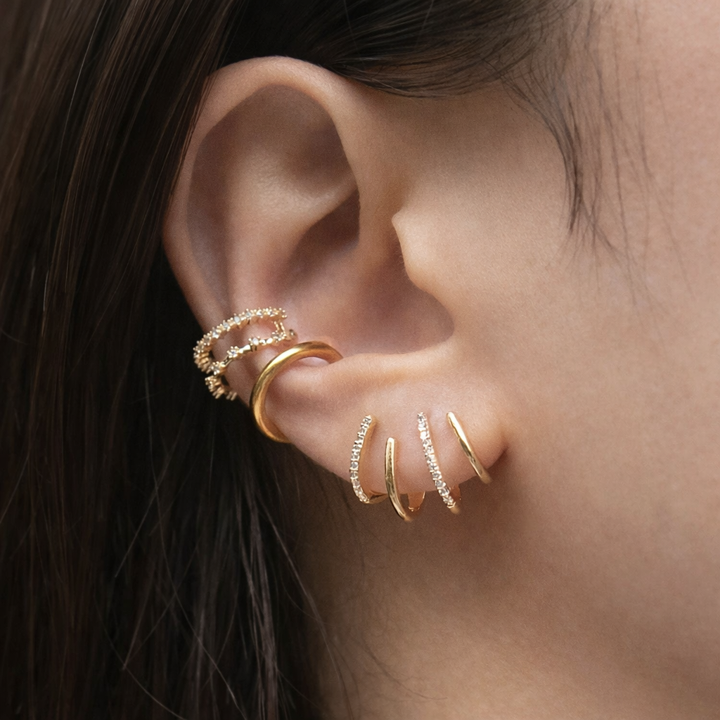 Spiral Ear Cuff Earrings, Lily & Sam, image 4