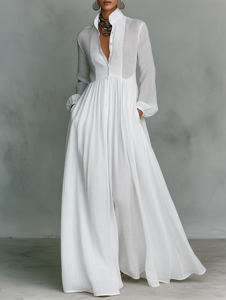 Flowing Button Front Maxi Dress, Lily & Sam, image 1