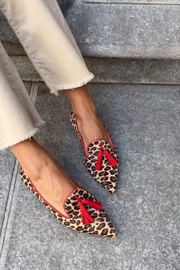 Pointed Loafer With Red Tassels, Lily & Sam, image 2