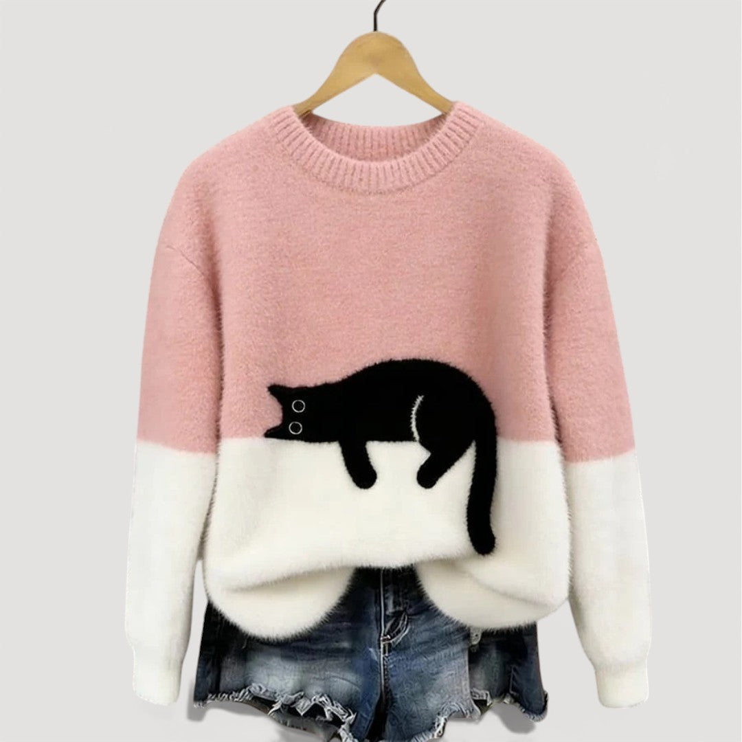 Cat Motif Knit Jumper, Lily & Sam, image 10