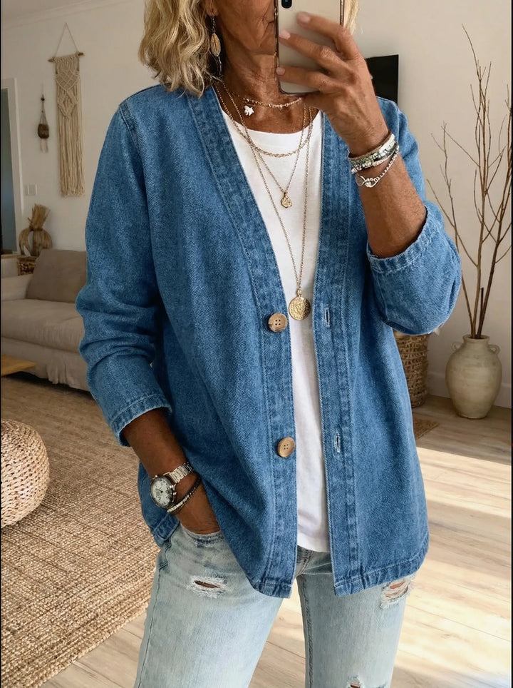 Denim Button Cardigan, Lily & Sam, image 2