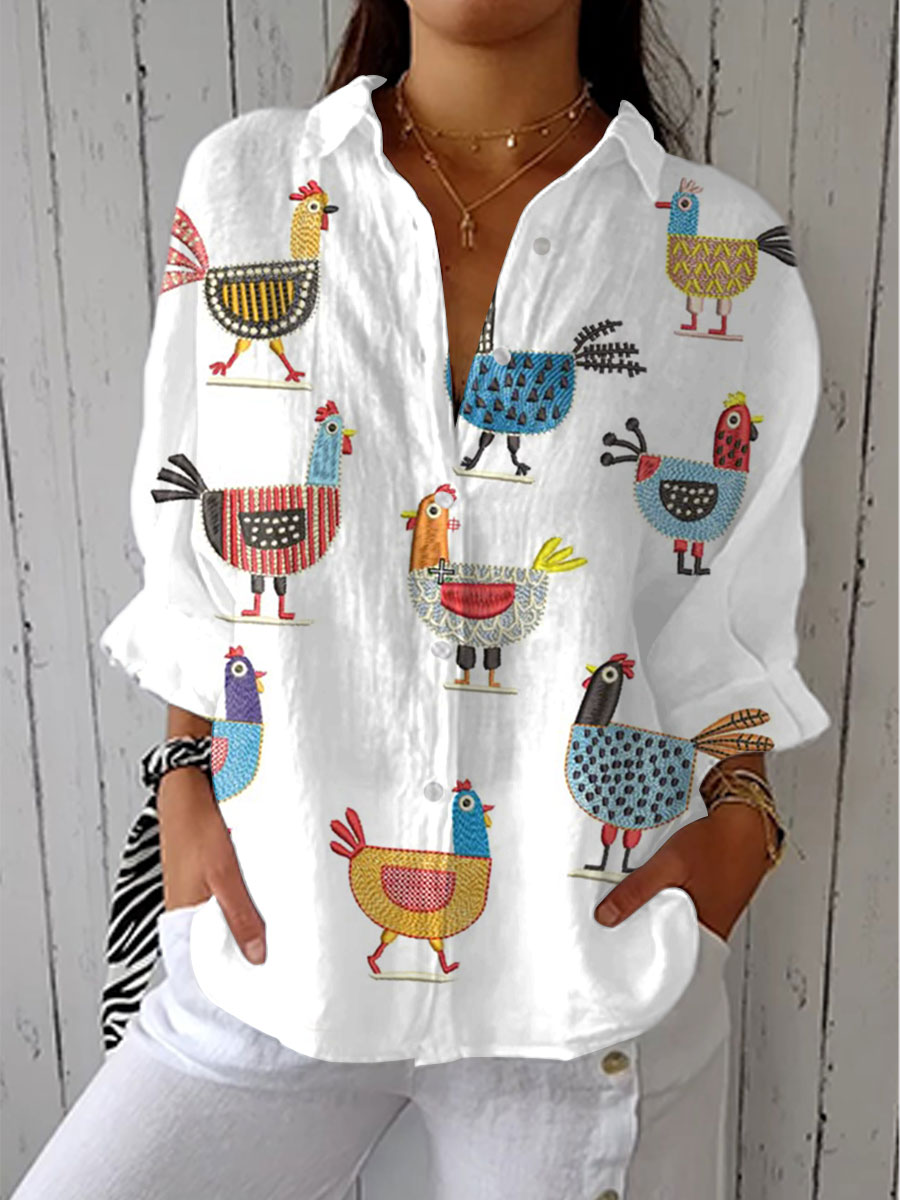 Playful Hen Blouse, Lily & Sam, image 1