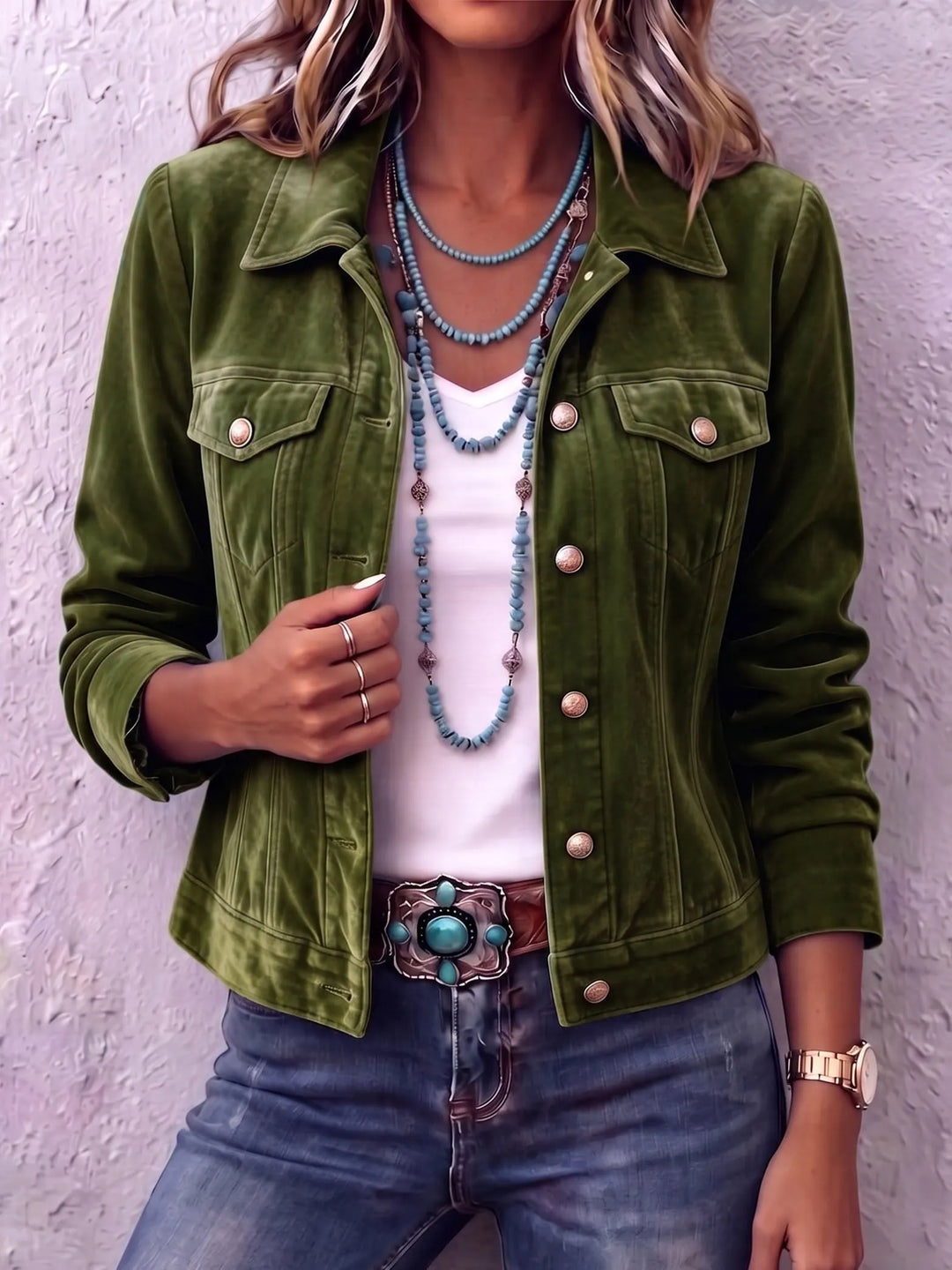 Vintage Wash Button Jacket, Lily & Sam, image 3