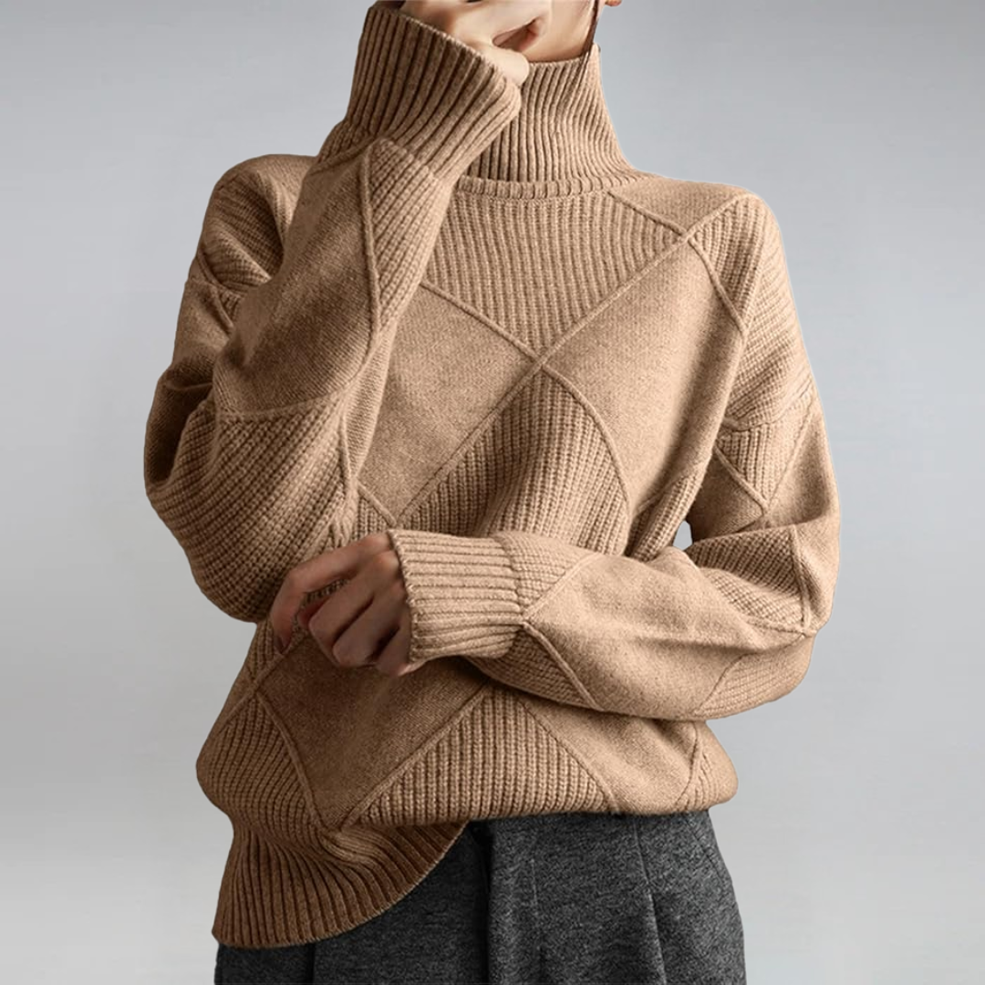 Luxe Cashmere Turtleneck Sweater, Lily & Sam, image 2