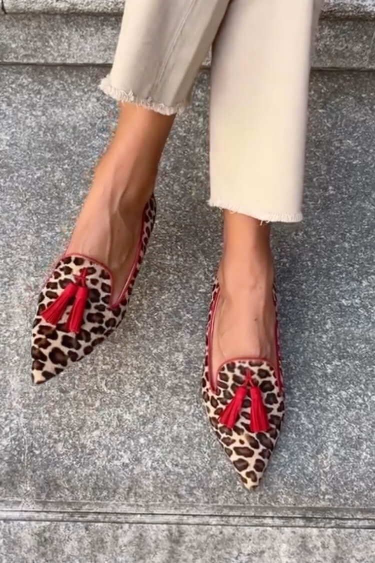 Pointed Loafer With Red Tassels, Lily & Sam, image 3