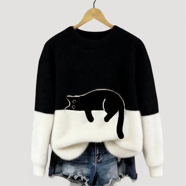Cat Motif Knit Jumper, Lily & Sam, image 2