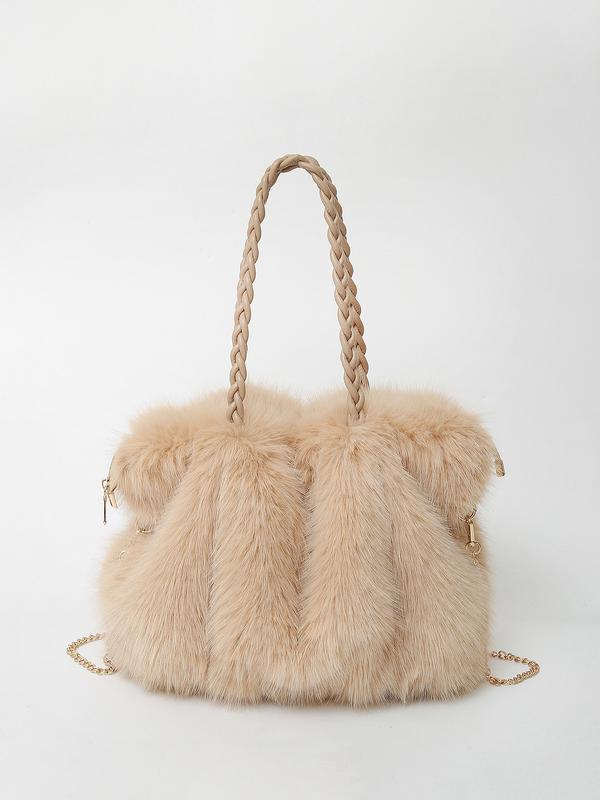 Plush Velvet Shoulder Tote, Lily & Sam, image 2
