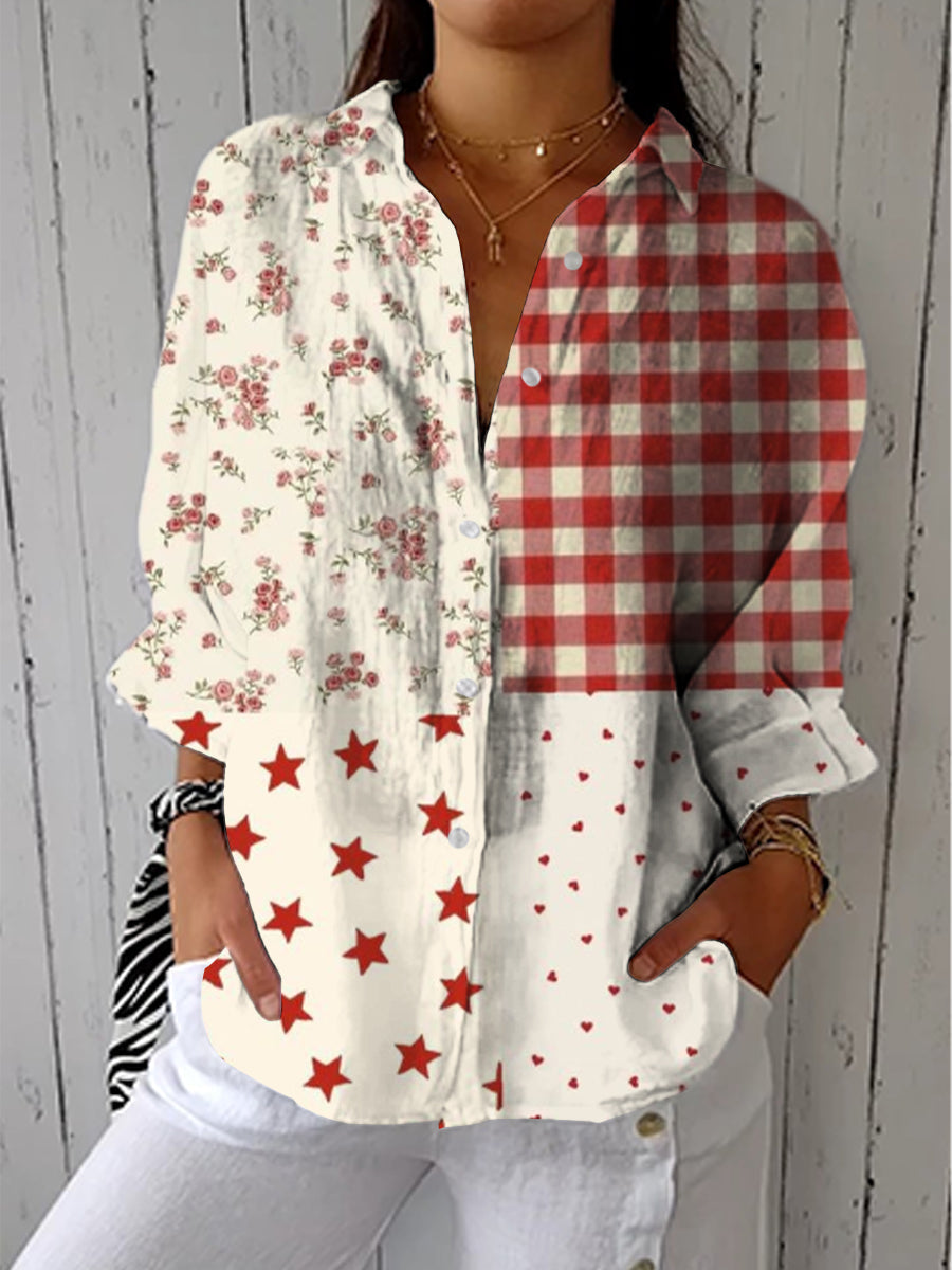 Country Patchwork Blouse, Lily & Sam, image 1