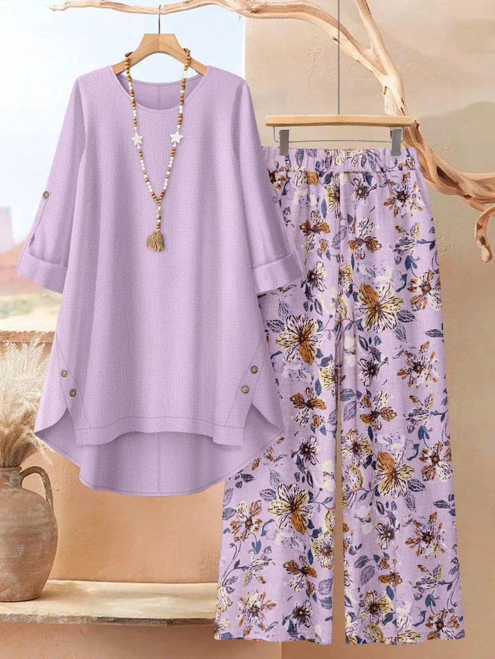 Breezy Layered Tunic & Wide Leg Trousers Set, Lily & Sam, image 4