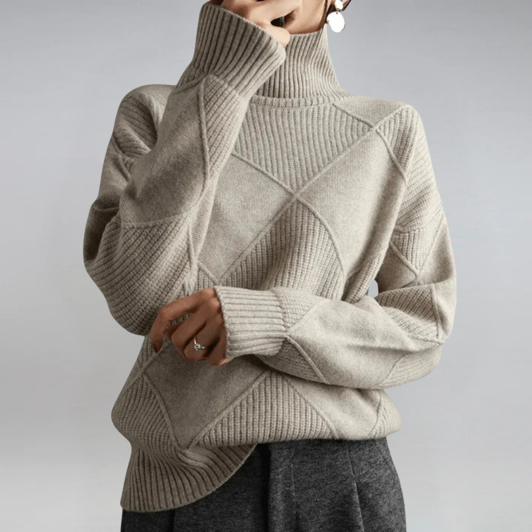 Luxe Cashmere Turtleneck Sweater, Lily & Sam, image 3