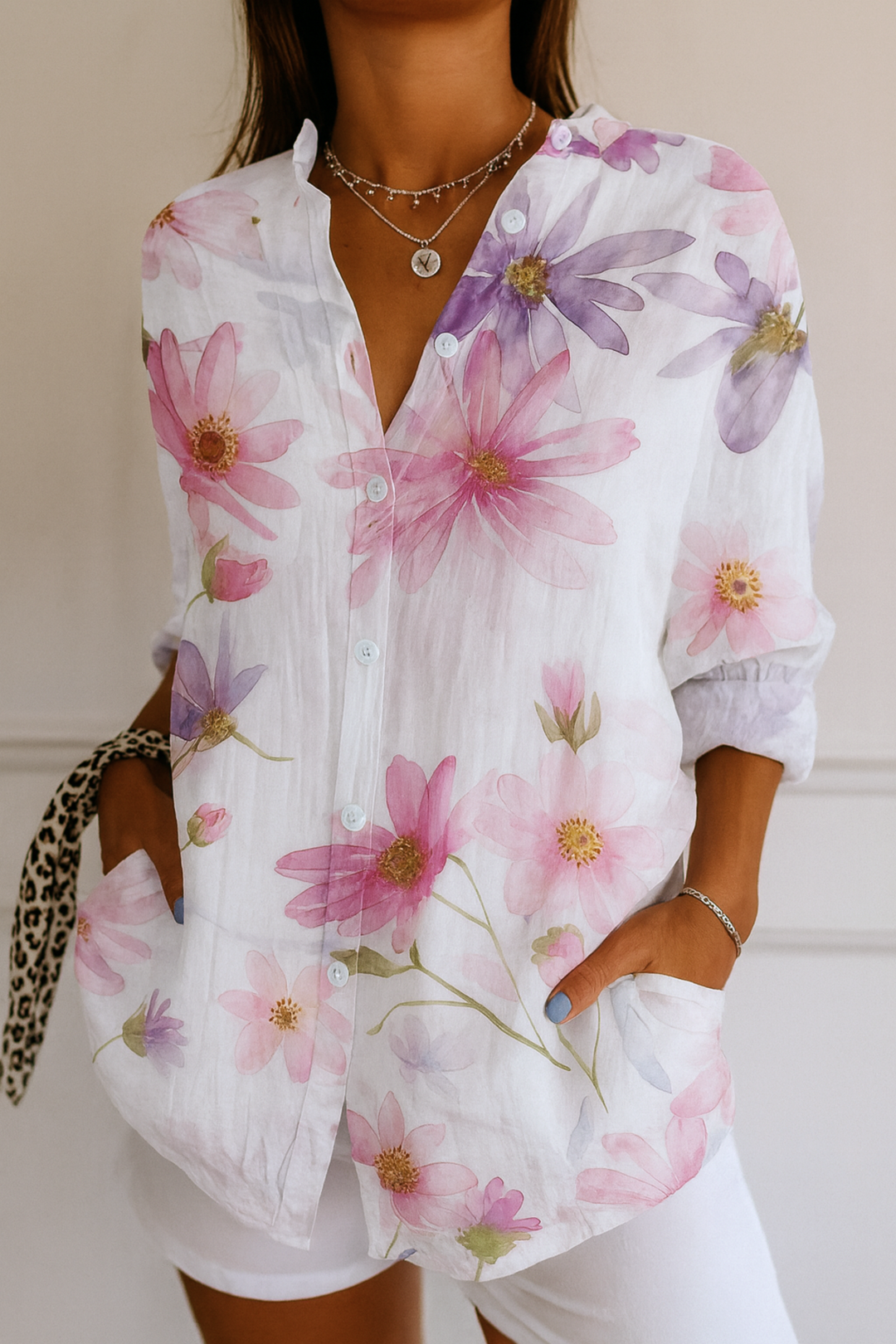Blouse with Colorful Pattern, Lily & Sam, image 4
