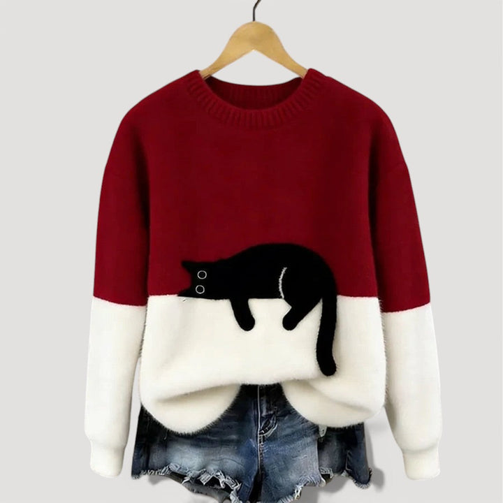Cat Motif Knit Jumper, Lily & Sam, image 1