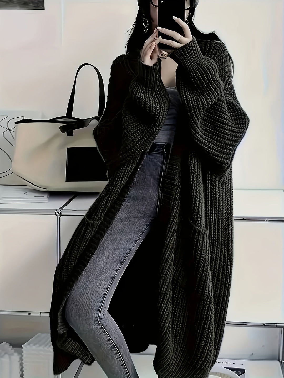 Cozy Confidence Longline Cardigan, Lily & Sam, image 4