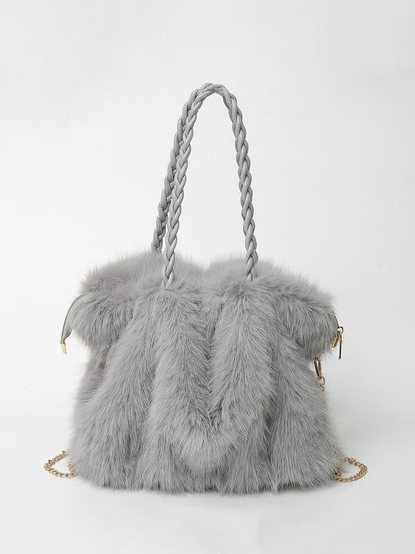 Plush Velvet Shoulder Tote, Lily & Sam, image 3