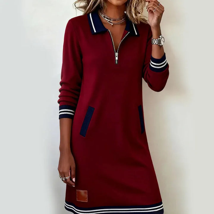 Quarter Zip Polo Dress, Lily & Sam, image 18