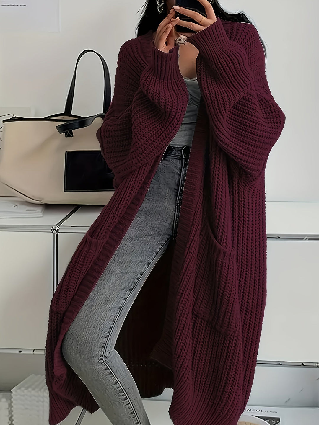 Cozy Confidence Longline Cardigan, Lily & Sam, image 6