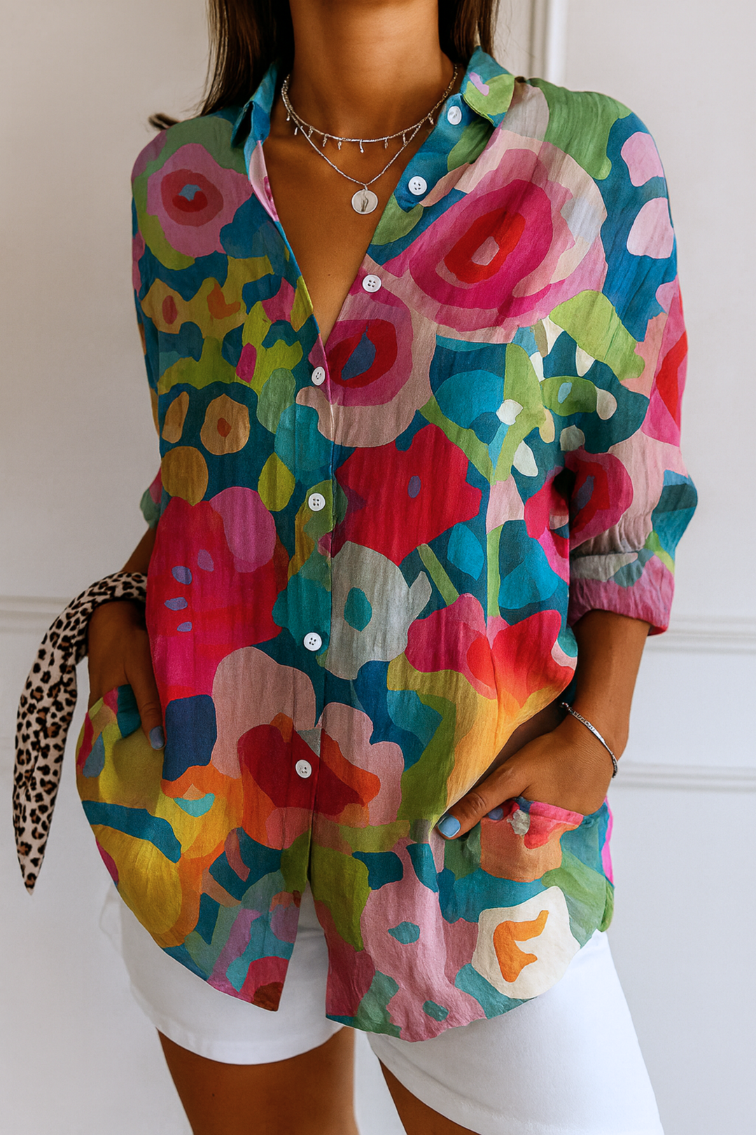 Blouse with Colorful Pattern, Lily & Sam, image 5