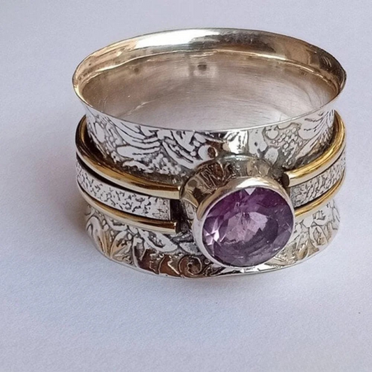 Elegant Crystal Meditation Ring