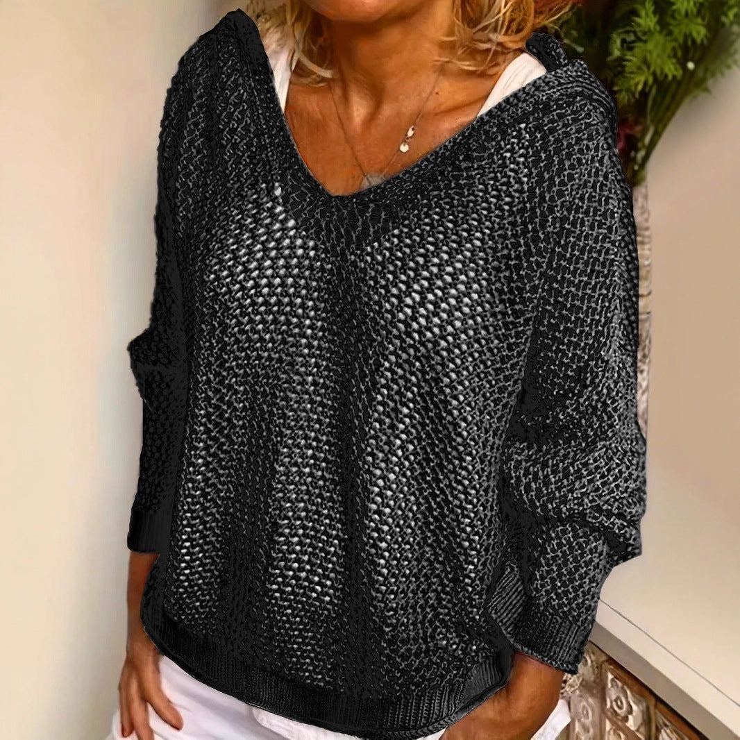 Loose Fit Open Knit Sweater, Lily & Sam, image 10