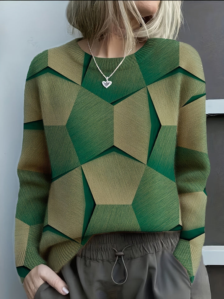Geometric Colorblock Knit Sweater, Lily & Sam, image 2