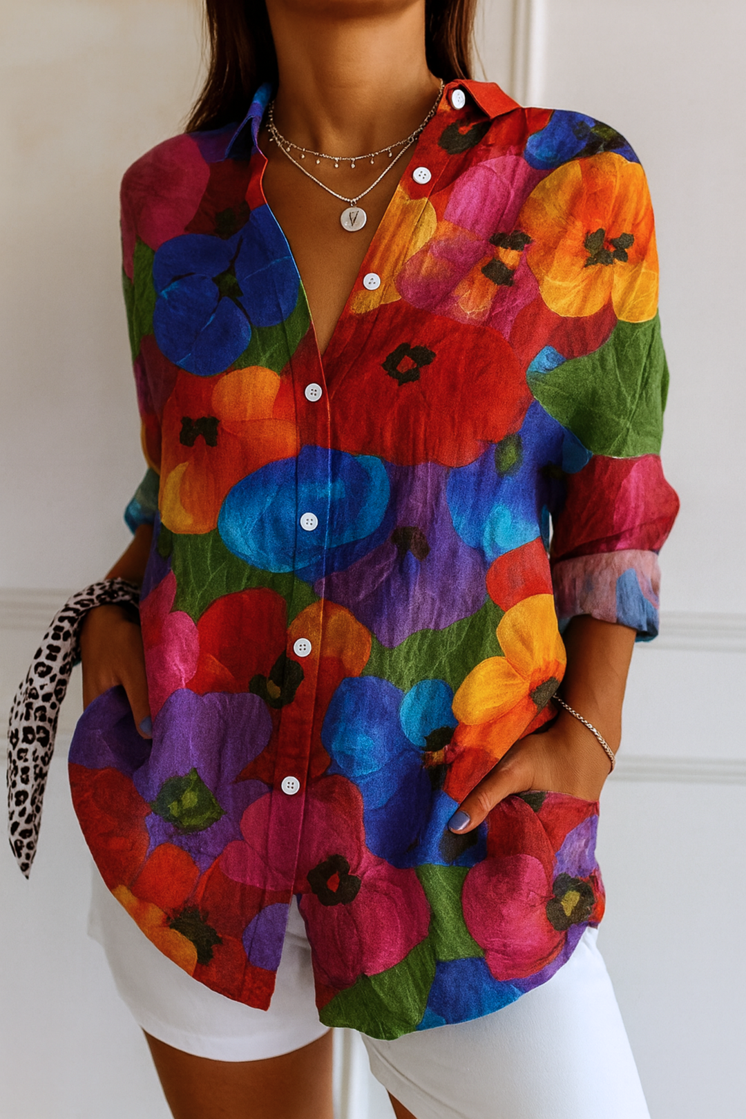 Blouse with Colorful Pattern, Lily & Sam, image 6