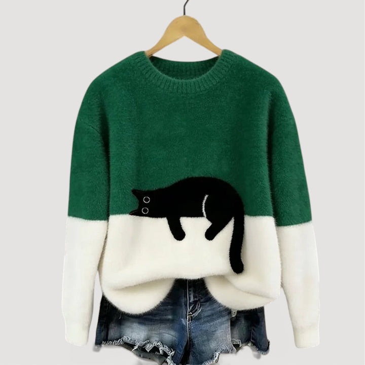 Cat Motif Knit Jumper, Lily & Sam, image 4