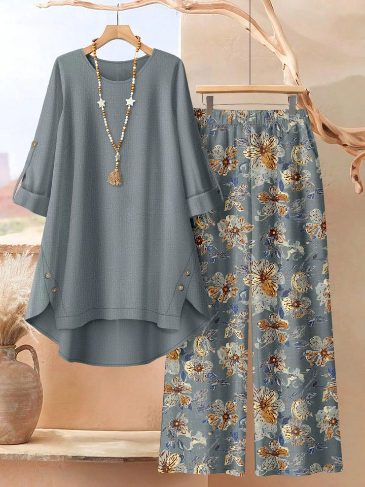 Breezy Layered Tunic & Wide Leg Trousers Set, Lily & Sam, image 3