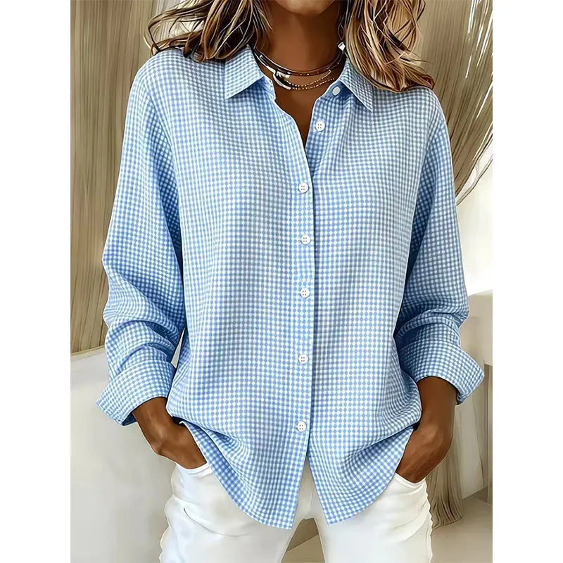 Classic Gingham Button Blouse, Lily & Sam, image 2