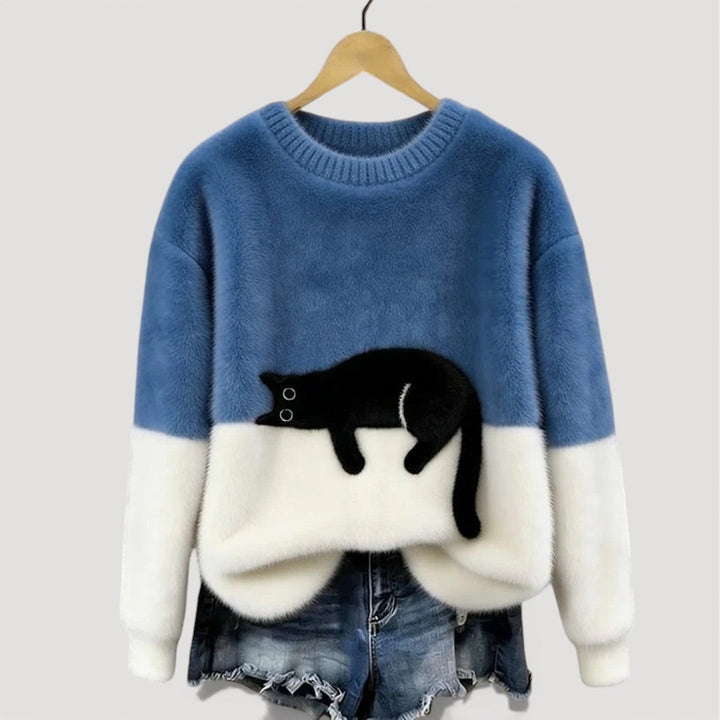 Cat Motif Knit Jumper, Lily & Sam, image 5