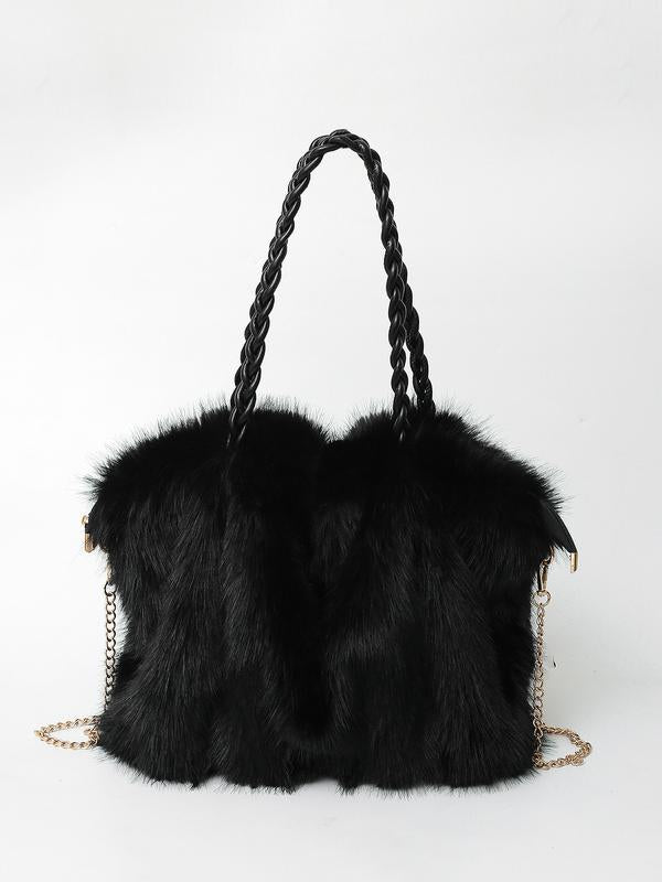 Plush Velvet Shoulder Tote, Lily & Sam, image 5
