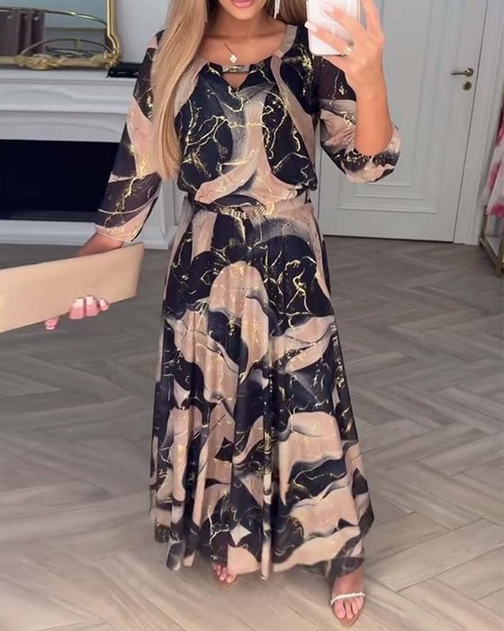 Printed Chiffon Dress, Lily & Sam, image 2