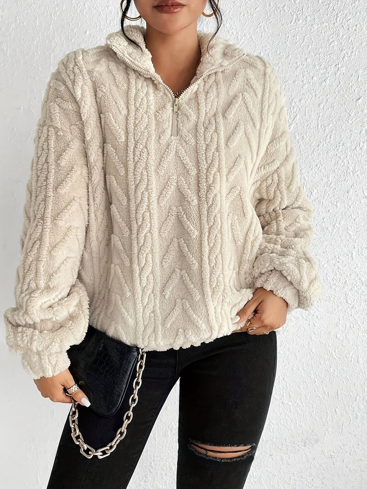 Fluffy Zip Sweater, Lily & Sam, image 5