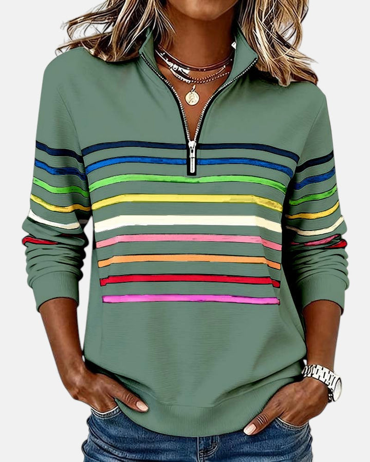 Rainbow Striped Zip Sweatshirt, Lily & Sam, image 15